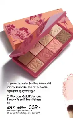 Oriflame Giordani Gold Fabulous Beauty Face & Eyes Palette tilbud