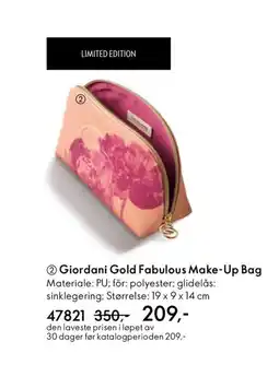 Oriflame Giordani Gold Fabulous Make-Up Bag tilbud