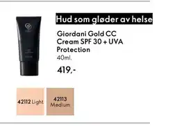 Oriflame Giordani Gold CC Cream SPF 30+ UVA Protection tilbud