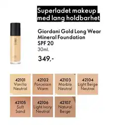 Oriflame Giordani Gold Long Wear Mineral Foundation tilbud