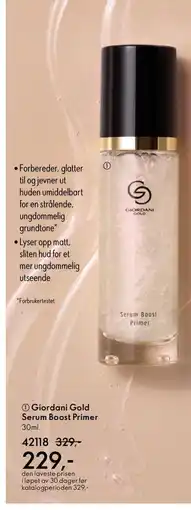 Oriflame Giordani Gold Serum Boost Primer tilbud