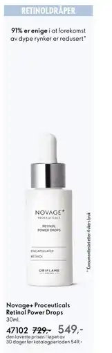 Oriflame Novage+ Proceuticals Retinol Power Drops tilbud