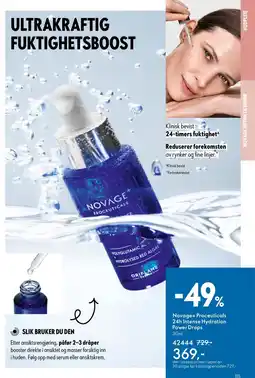 Oriflame Novage+ Proceuticals 24h Intense Hydration Power Drops tilbud