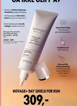 Oriflame Novage+ Proceuticals Ultra Light UV-Age Day Shield + SPF 50 tilbud