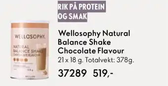 Oriflame Wellosophy Natural Balance Shake Chocolate Flavour tilbud
