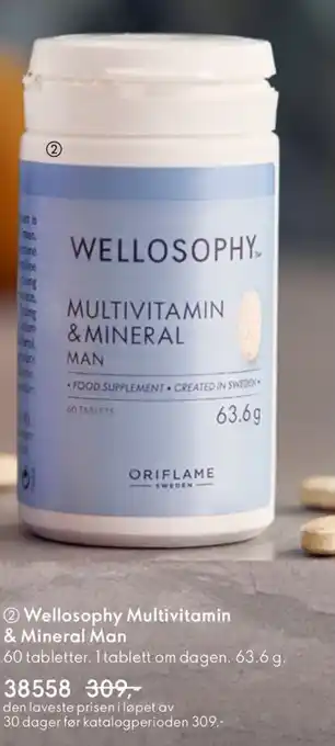 Oriflame Wellosophy Multivitamin & Mineral Man tilbud
