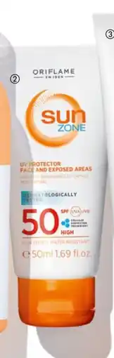 Oriflame Sun Zone UV Protector Face and Exposed Areas SPF 50 High tilbud