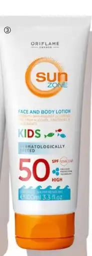 Oriflame Sun Zone Face & Body Lotion Kids SPF 50 High tilbud