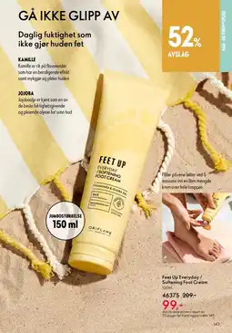 Oriflame Feet Up Everyday/ Softening Foot Cream tilbud