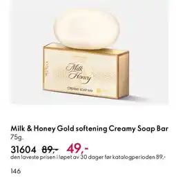 Oriflame Milk & Honey Gold softening Creamy Soap Bar tilbud