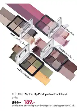 Oriflame THE ONE Make-Up Pro Eyeshadow Quad tilbud