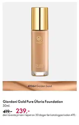 Oriflame Giordani Gold Pure Úforia Foundation tilbud
