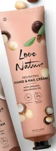 Oriflame Love Nature Protecting Hand & Nail Cream with Organic Macadamia Oil tilbud