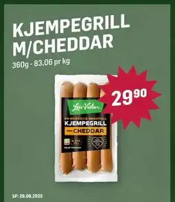 Holdbart KJEMPEGRILL M/CHEDDAR, NOK 29.9 tilbud
