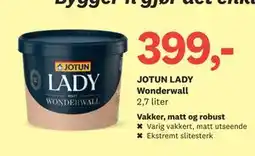 Bygger'n JOTUN LADY Wonderwall, NOK 399 tilbud
