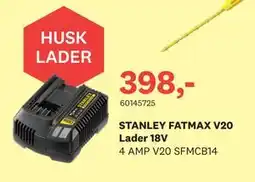 Bygger'n STANLEY FATMAX V20 Lader 18V, NOK 398 tilbud