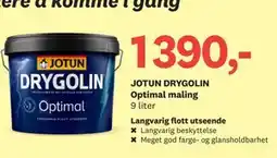 Bygger'n JOTUN DRYGOLIN Optimal maling, NOK 1390 tilbud
