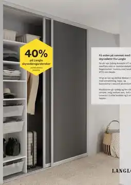 Bygger'n 40% på Langlo skyvedørsgarderober tilbud