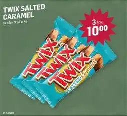 Holdbart TWIX SALTED CARAMEL, NOK 10 tilbud