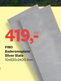 Bygger'n FIBO Baderomsplate Silver Slate, NOK 419 tilbud