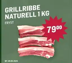 Holdbart GRILLRIBBE NATURELL 1 KG, NOK 79 tilbud