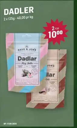 Holdbart DADLER, NOK 10 tilbud