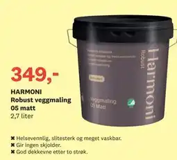 Bygger'n HARMONI Robust veggmaling 05 matt, NOK 349 tilbud