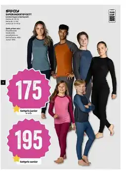 Sport Outlet SUPERUNDERTØYSETT tilbud