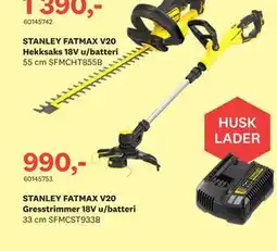 Bygger'n STANLEY FATMAX V20 Gresstrimmer 18V u/batteri, NOK 990 tilbud