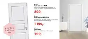 Bygger'n BYGG1 Dørblad Kari, NOK 599 tilbud