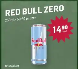 Holdbart RED BULL ZERO, NOK 14.9 tilbud