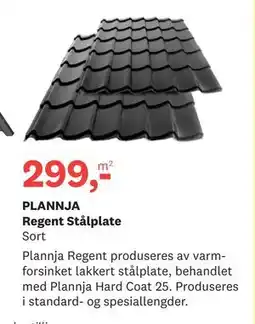 Bygger'n PLANNJA Regent Stålplate, NOK 299 tilbud