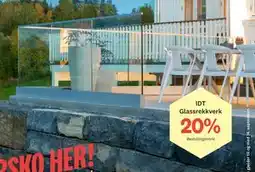 Bygger'n IDT Glassrekkverk tilbud