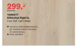 Bygger'n TARKETT Klikkvinyl Rigid CL, NOK 299 tilbud