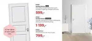 Bygger'n BYGG1 Dørblad Kari, NOK 799 tilbud