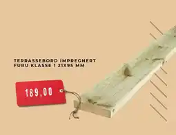 Montér Terrassebord impregnert furu klasse 1 tilbud