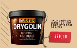 Montér JOTUN Maling nordic extreme vindu & dør hvit base tilbud