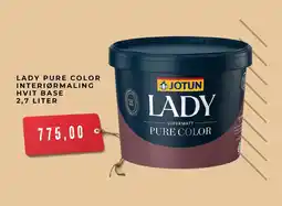 Montér JOTUN Lady pure color interiørmaling hvit base tilbud