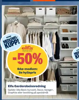 Coop Obs Elfa Garderobeinnredning tilbud