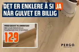 Coop Obs PERGO GULVLIST TIL LAMINATGULV Mål: (LxTxH) 2400x12x58 mm Fargetilpassede lister til laminatgulv tilbud