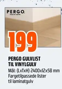 Coop Obs PERGO GULVLIST TIL VINYLGULV tilbud