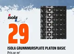 Coop Obs ISOLA GRUNNMURSPLATE PLATON BASIC tilbud