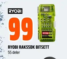 Coop Obs RYOBI RAK55DK BITSETT 55 deler tilbud