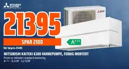 Coop Obs Mitsubishi kaiteki 6300 varmepumpe, ferdig montert tilbud