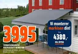 Coop Obs TERRASSEMARKISE HALVKASSETT M/MOTOR tilbud