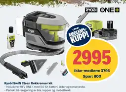 Coop Obs Ryobi Swift Clean flekkrenser kit tilbud