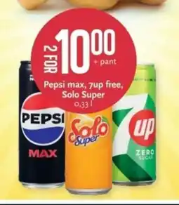 CC Mat Pepsi max, 7up free, Solo Super tilbud