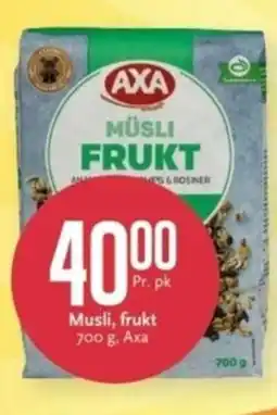 CC Mat Musli, frukt , Axa tilbud