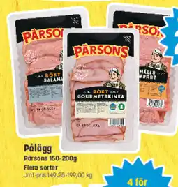 Eurocash PÄRSONS Pålägg tilbud