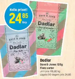Eurocash DAVE & JONES Dadlar tilbud